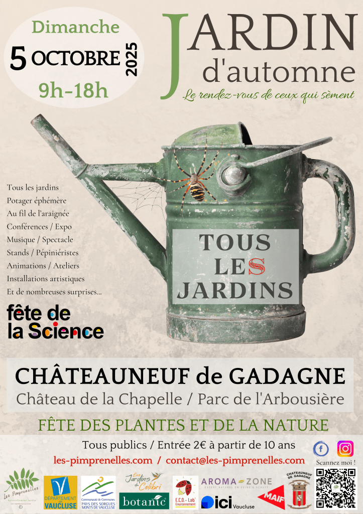 Affiche édition 2025 de jardin d'automne